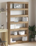 vidaXL Шкаф за книги 6 нива 100 x 30 x 198 см Инженерна дървесина