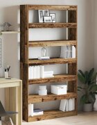 vidaXL Шкаф за книги 6 нива 100 x 30 x 198 см Инженерна дървесина