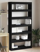 vidaXL Шкаф за книги 6 нива 100 x 30 x 198 см Инженерна дървесина