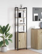 vidaXL Шкаф за книги 6 нива 40 x 24 x 161 см Инженерна дървесина