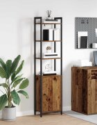 vidaXL Шкаф за книги 6 нива 40 x 24 x 161 см Инженерна дървесина