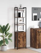 vidaXL Шкаф за книги 6 нива 40 x 24 x 161 см Инженерна дървесина