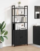 vidaXL Шкаф за книги 6 нива 60 x 24 x 161 см Инженерна дървесина