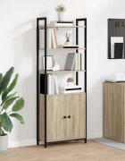 vidaXL Шкаф за книги 6 нива 60 x 24 x 161 см Инженерна дървесина