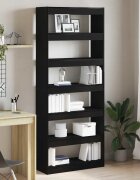 vidaXL Шкаф за книги 6 нива 80 x 30 x 198 см Инженерна дървесина