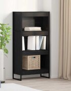 vidaXL Шкаф за книги 60 x 30 x 121 см Инженерна дървесина Черния дъб