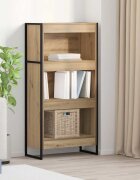 vidaXL Шкаф за книги 60 x 30 x 121 см Инженерна дървесина Дъб Артизан