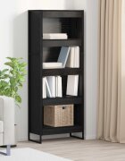 vidaXL Шкаф за книги 60 x 30 x 155 см Инженерна дървесина Черния дъб