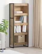 vidaXL Шкаф за книги 60 x 30 x 155 см Инженерна дървесина Дъб Артизан