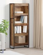 vidaXL Шкаф за книги 60 x 30 x 155 см Инженерна дървесина Старо дърво