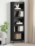 vidaXL Шкаф за книги 60 x 30 x 1895 см Инженерна дървесина Черния дъб