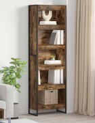 vidaXL Шкаф за книги 60 x 30 x 1895 см Инженерна дървесина Димящ дъб