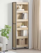 vidaXL Шкаф за книги 60 x 30 x 1895 см Инженерна дървесина Сонома