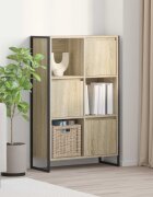 vidaXL Шкаф за книги 68 x 30 x 108.5 см Инженерна дървесина Сонома