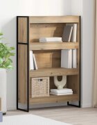 vidaXL Шкаф за книги 80 x 30 x 121 см Инженерна дървесина Дъб Артизан