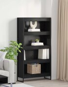 vidaXL Шкаф за книги 80 x 30 x 155 см Инженерна дървесина Черния дъб