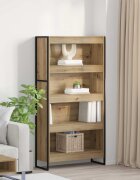 vidaXL Шкаф за книги 80 x 30 x 155 см Инженерна дървесина Дъб Артизан