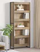 vidaXL Шкаф за книги 80 x 30 x 1895 см Инженерна дървесина