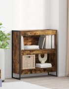 vidaXL Шкаф за книги 80 x 30 x 865 см Инженерна дървесина Димящ дъб