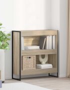 vidaXL Шкаф за книги 80 x 30 x 865 см Инженерна дървесина Сонома