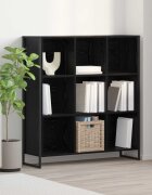 vidaXL Шкаф за книги 995 x 30 x 108 cm Инженерна дървесина Черен дъб