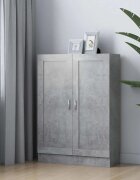 vidaXL Шкаф за книги бетонно сив 825x305x115 см инженерно дърво