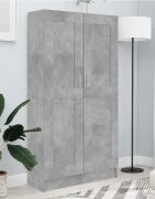 vidaXL Шкаф за книги бетонно сив 825x305x150 см инженерно дърво