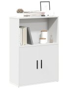 vidaXL Шкаф за книги бял 60x24x85 cm Инженерна дървесина