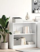 vidaXL Шкаф за книги бял 80x24x75 cm Инженерна дървесина