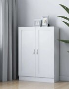 vidaXL Шкаф за книги бял 825x305x115 см инженерно дърво