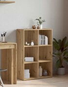 vidaXL Шкаф за книги/бюфет занаятчийски дъб 66x30x98см инженерно дърво