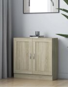 vidaXL Шкаф за книги дъб сонома 825x305x80 см ПДЧ