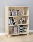 vidaXL Шкаф за книги HAMAR меденокафяв 85x35x112 см бор масив