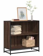 vidaXL Шкаф за книги Кафяв дъб 805x35x76 cm Инженерна дървесина