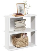 vidaXL Шкаф за книги на 3 етажа бял 60x30x60 cm