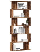 vidaXL Шкаф за книги от старо дърво 80x24x192 cm Инженерна дървесина