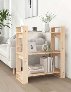 vidaXL Шкаф за книги/Преграда за стая 80x35x91 см масивна дървесина бор
