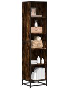vidaXL Шкаф за книги Пушен дъб 40x35x1705 cm Инженерна дървесина
