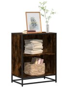 vidaXL Шкаф за книги Пушен дъб 60x35x76 cm Инженерна дървесина