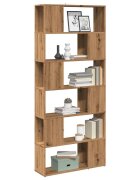 vidaXL Шкаф за книги/разделител на стаи Artisan Oak 80x24x186 cm