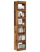 vidaXL Шкаф за книги/разделител на стаи Старо дърво 40x30x198 cm