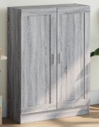 vidaXL Шкаф за книги сив сонома 825x305x115 см инженерно дърво
