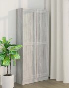 vidaXL Шкаф за книги сив сонома 825x305x1855 см инженерно дърво