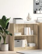 vidaXL Шкаф за книги Сонома Дъб 80x24x75 cm Инженерна дървесина