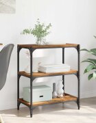 vidaXL Шкаф за книги Старо дърво 60 x 33 x 705 см