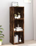 vidaXL Шкаф за книги/ТВ шкаф опушен дъб 36x30x114 см инженерно дърво