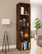 vidaXL Шкаф за книги/ТВ шкаф опушен дъб 36x30x143 см инженерно дърво