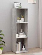 vidaXL Шкаф за книги/ТВ шкаф сив сонома 36x30x114 см инженерно дърво