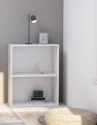 vidaXL Шкаф за книги в бяло 60x30x765 cm Инженерна дървесина