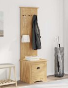 vidaXL Шкаф за коридор BODO Меден кафяв 50 x 40 x 1567 см